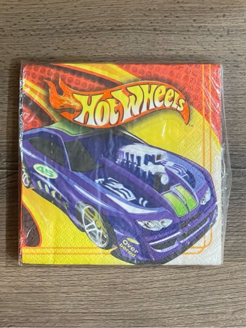 5 for $25! Hot Wheels Purple Race Car Napkins!